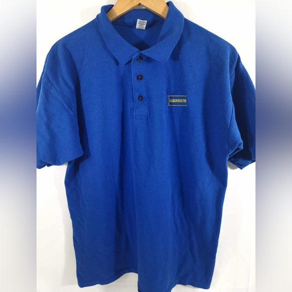 Blockbuster Video Ticket Stub Logo Embroidered Mens Polo (Size:L) - Picture 1 of 3